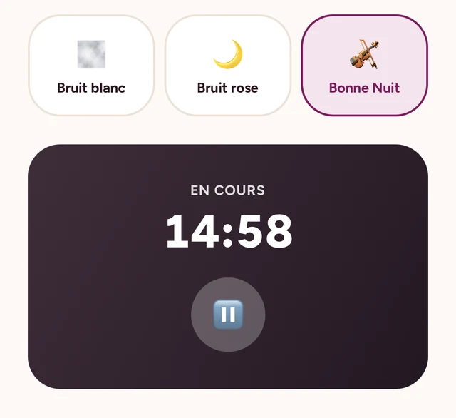 Lecteur de bruits blancs avec minuteur