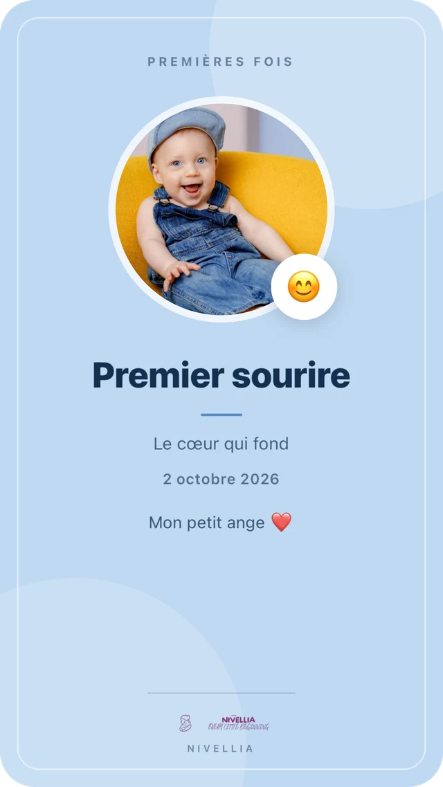 Carte Milestone « Premier sourire »