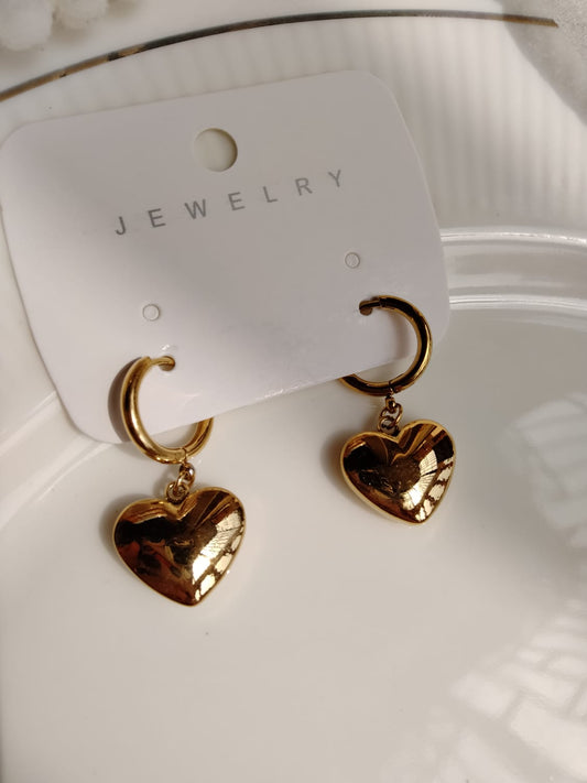 Golden Heart Earrings