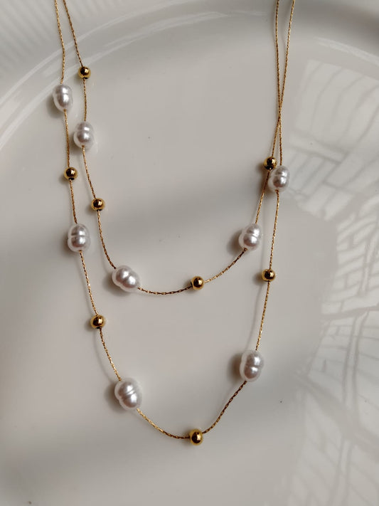 Vivian Layered Pearl Necklace